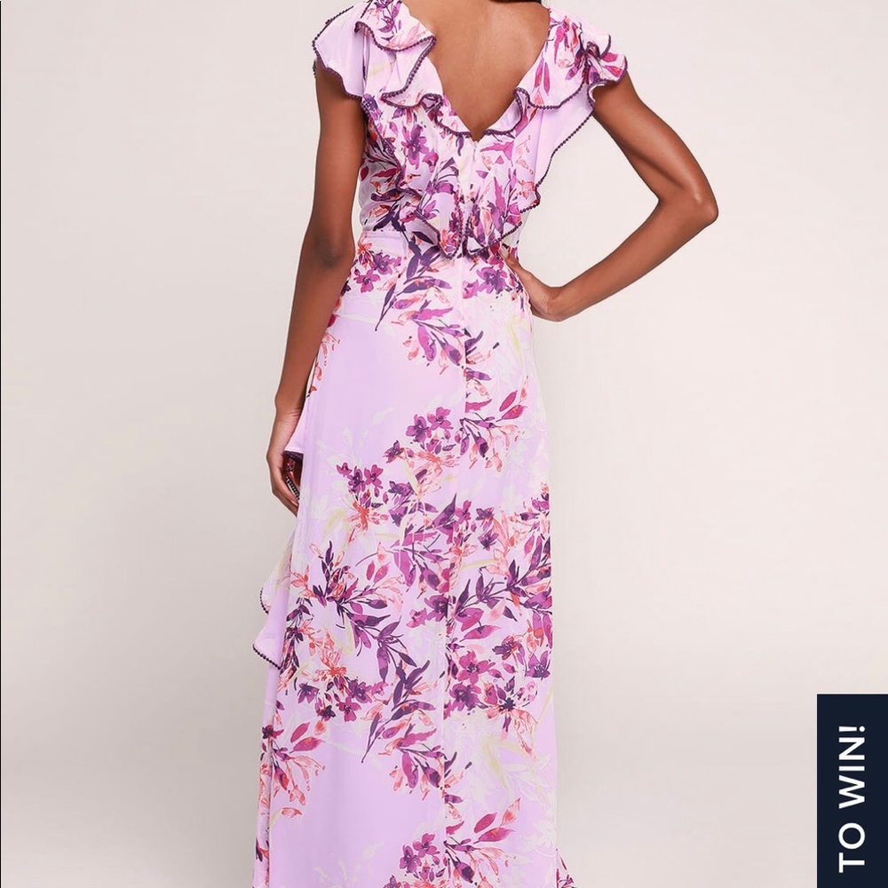 Lulus lavender floral maxi dress in size S - Picture 2 of 8
